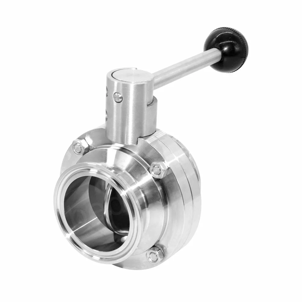 Sanitary Beer Brewing Equipment DIN Triclamp 1 Inch SS304 Butterfly Valve